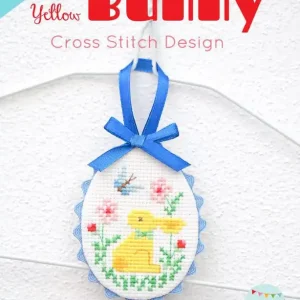 Yellow Bunny Downloadable PDF Cross Stitch Pattern | Ellis & Higgs One Day Deal