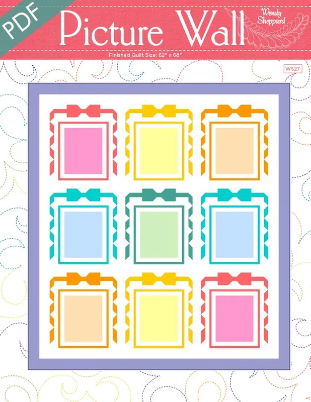 Warranty Included Picture Wall Downloadable PDF Quilt Pattern | Wendy Sheppard