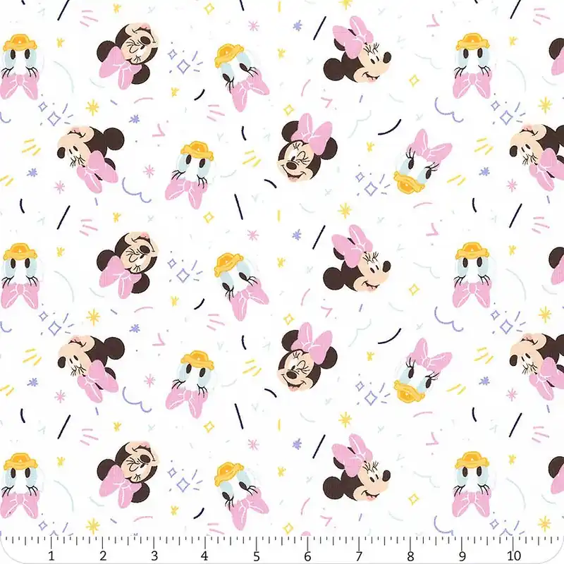 Mickey Mouse Play All Day White Play All Day Girl Yardage | SKU# 85271023-1 Crafted