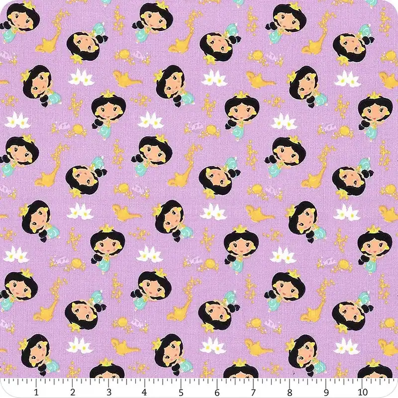 Disney Princess Kawaii Purple Cute Jasmine Toss Yardage | SKU# 85101909-1 Mega Sale