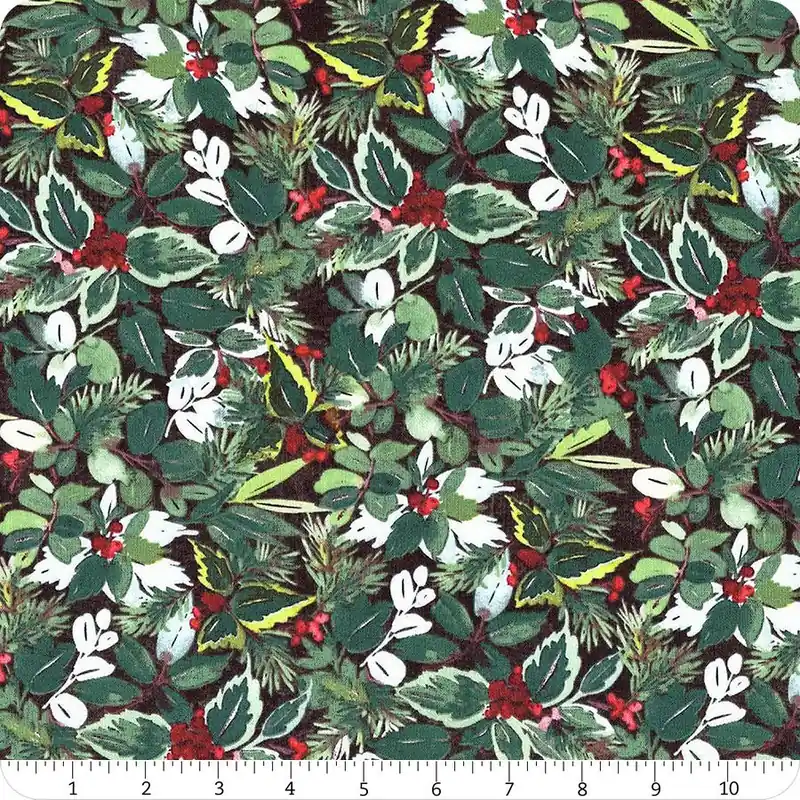 Christmastime Green English Holly Yardage | SKU# PWTH160-GREEN Limited Edition