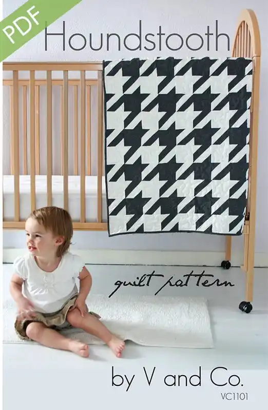 High Quality Houndstooth Downloadable PDF Quilt Pattern | V and Co.