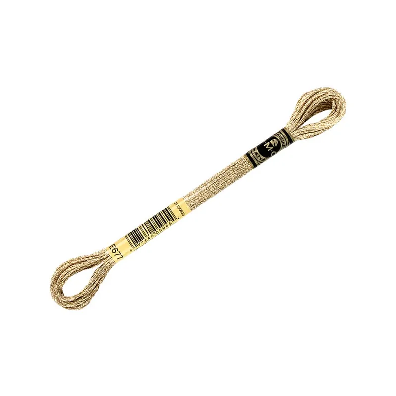 Must Have DMC E677 Precious Metals Light Effects White Gold 6 Strand Embroidery Floss | DMC #317W-E677