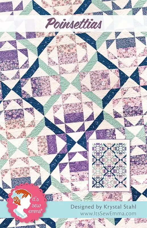 Poinsettias Quilt Pattern | It's Sew Emma #ISE-254 Next Day Delivery