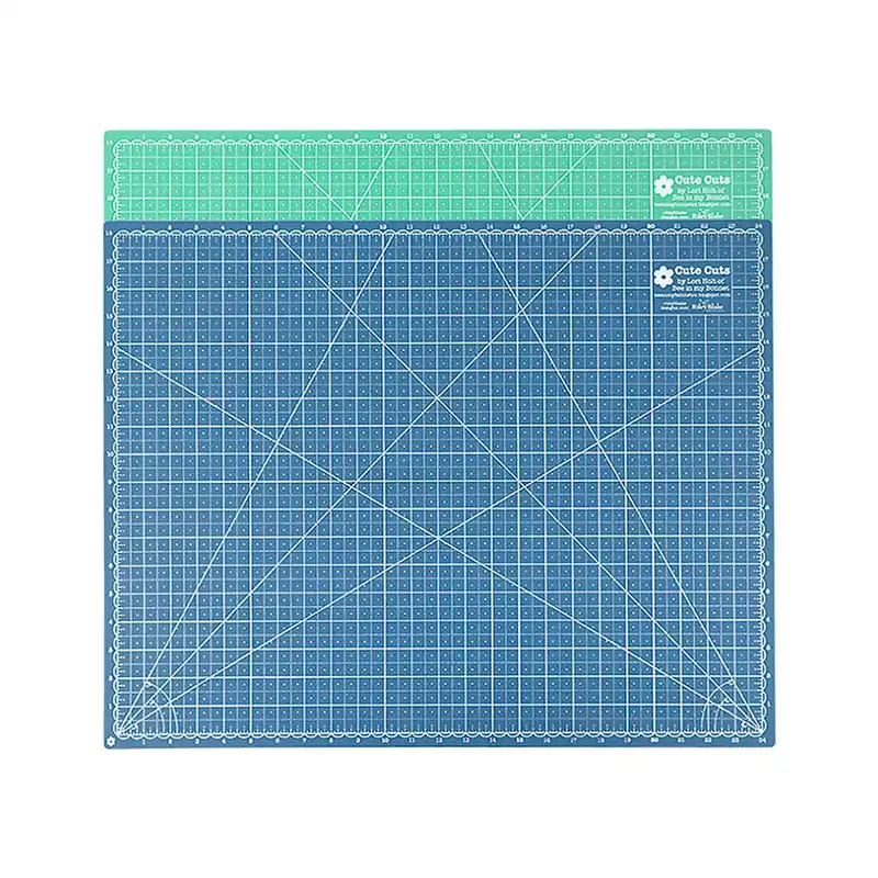 Flash Sale Lori Holt Cute Cuts 18" x 24" Denim and Sea Glass Reversible Cutting Mat | Bee in my Bonnet #STCM-25498