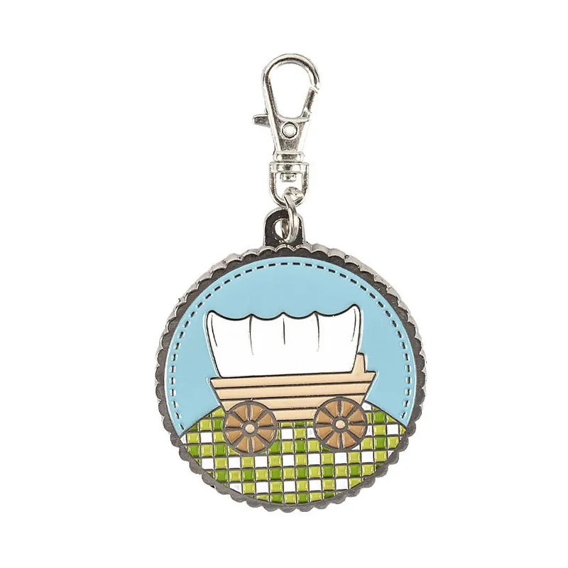 Worldwide Shipping Prairie Covered Wagon Enamel Happy Charm | Lori Holt of Bee in my Bonnet #ST-25519