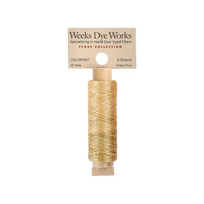Straw Weeks Dye Works 2 Strand Hand-Dyed Embroidery Floss | Weeks Dye Works #WDW-2S-1121 Crafted