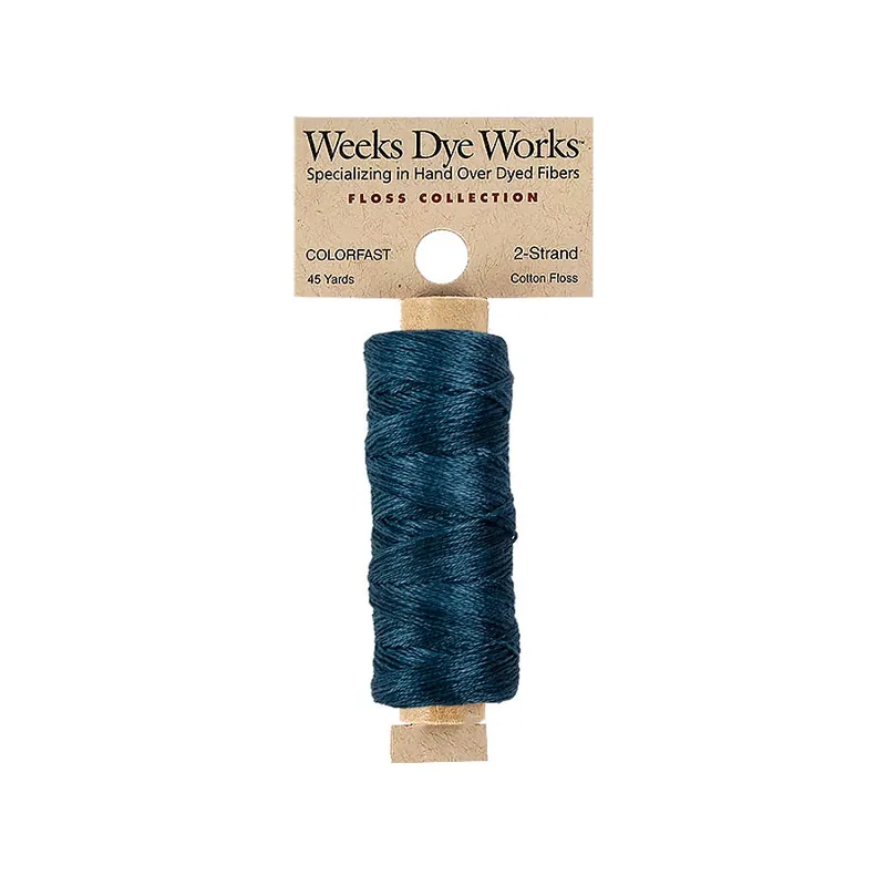 Limited Edition Navy Weeks Dye Works 2 Strand Hand-Dyed Embroidery Floss | Weeks Dye Works #WDW-2S-1306