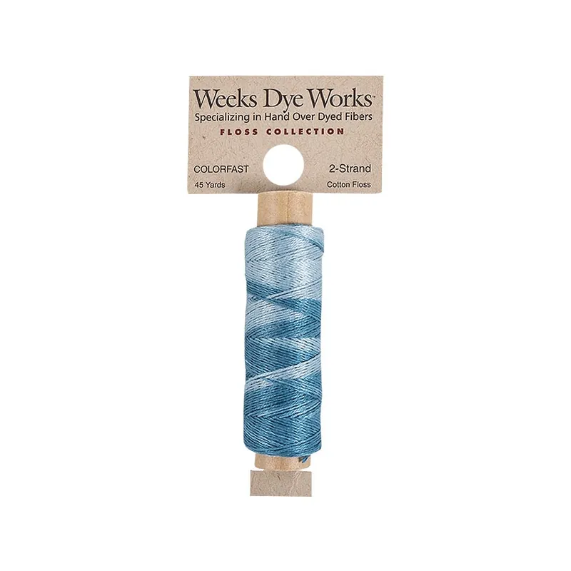 Sky Weeks Dye Works 2 Strand Hand-Dyed Embroidery Floss | Weeks Dye Works #WDW-2S-2111 Time-Limited