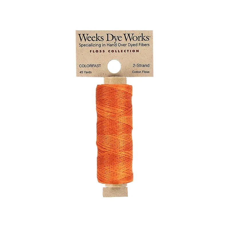 Pumpkin Weeks Dye Works 2 Strand Hand-Dyed Embroidery Floss | Weeks Dye Works #WDW-2S-2228 Time-Limited