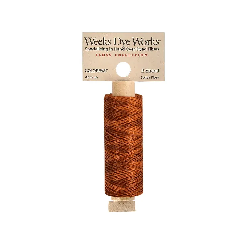 Limited Time Sweet Potato Weeks Dye Works 2 Strand Hand-Dyed Embroidery Floss | Weeks Dye Works #WDW-2S-2238
