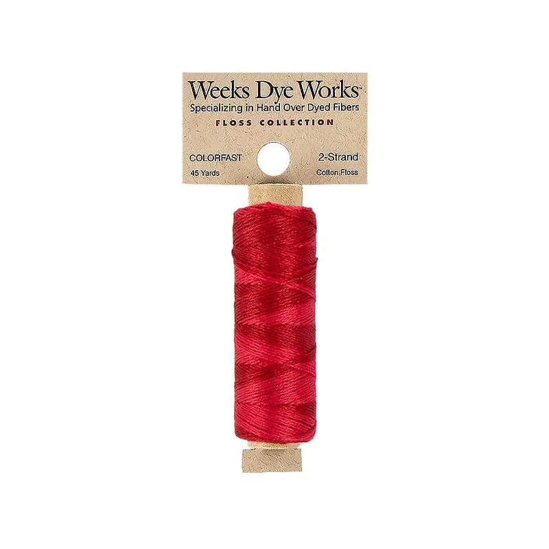 Limited Offer Turkish Red Weeks Dye Works 2 Strand Hand-Dyed Embroidery Floss | Weeks Dye Works #WDW-2S-2266