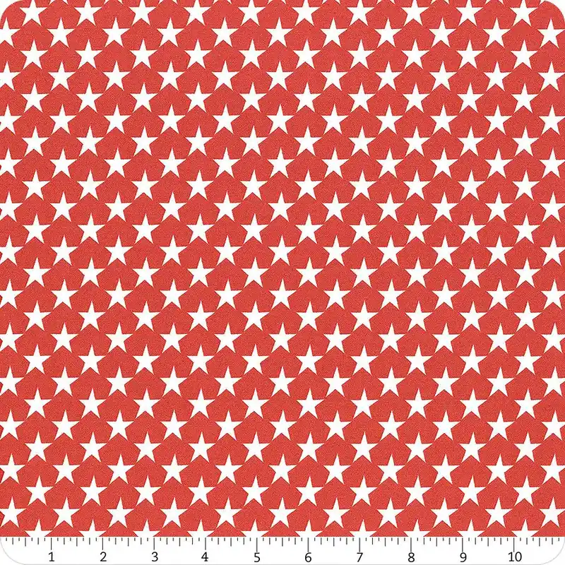 Bulk Order Belle Isle Red Nantucket Stars Yardage | SKU# 14922-12