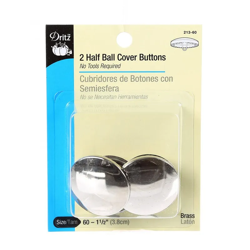 Crafted Dritz 1.5" Half Ball Cover Buttons 2 Pack | Dritz #213-60