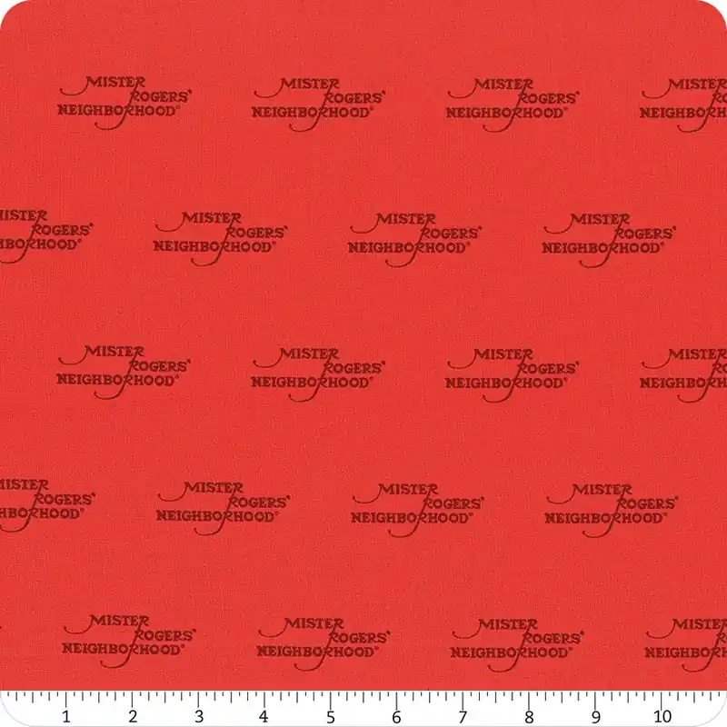 Mister Rogers' Neighborhood Red Logo Yardage | SKU# C11462-RED Price Drop