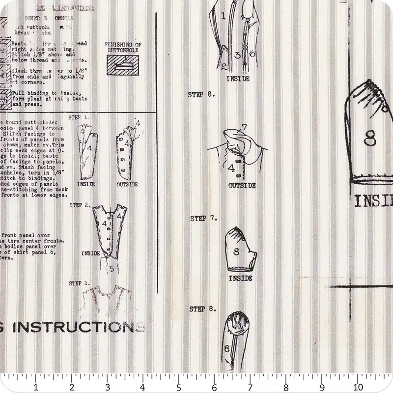 Eclectic Elements Monochrome Linen Sewing Instructions Yardage | SKU# PWTH110-LINEN Price Cut
