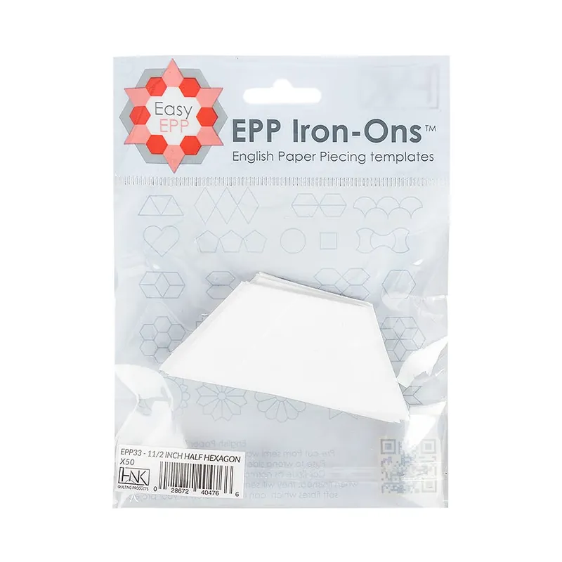 1.5" EPP Iron On Half Hexagons 50 Pack | Hugs 'N Kisses #EPP33 Worldwide Shipping