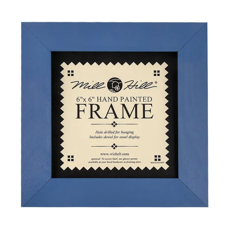 6" x 6" Hand Painted Frame in Matte Periwinkle | Mill Hill #GBFRM8 Direct From Manufacturer