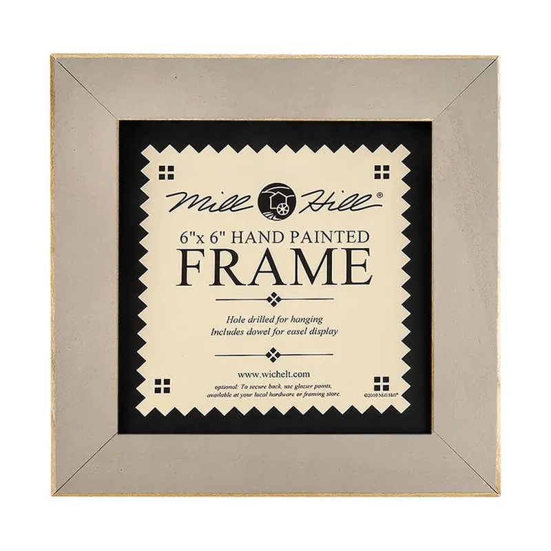 6" x 6" Hand Painted Frame in Taupe | Mill Hill #GBFRM11 Free Returns
