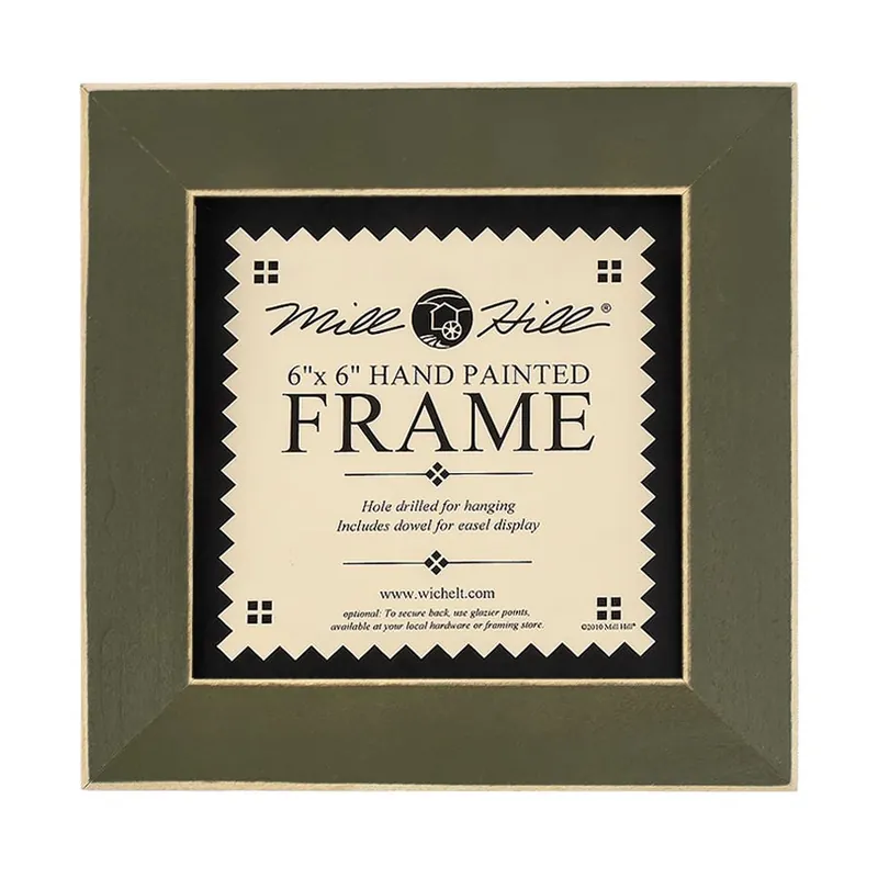 6" x 6" Hand Painted Frame in Olive | Mill Hill #GBFRM12 Buy Today