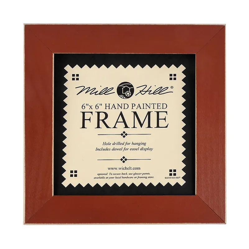 Markdown 6" x 6" Hand Painted Frame in Rust | Mill Hill #GBFRM13