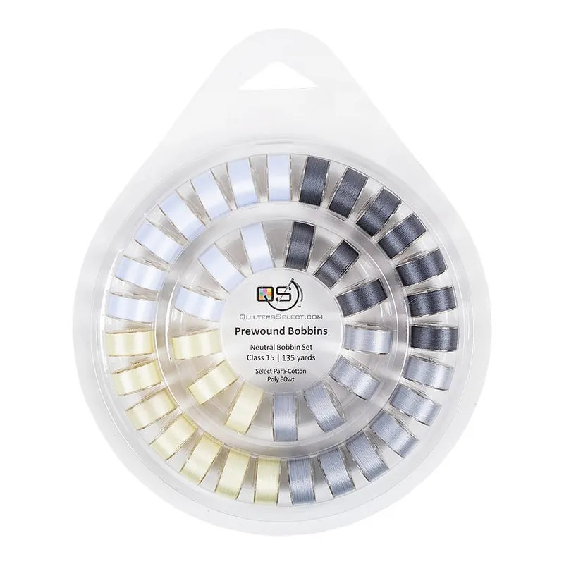40 Count Neutrals Class 15 Prewound Bobbins | Quilter's Select #QS-B40NE Handmade