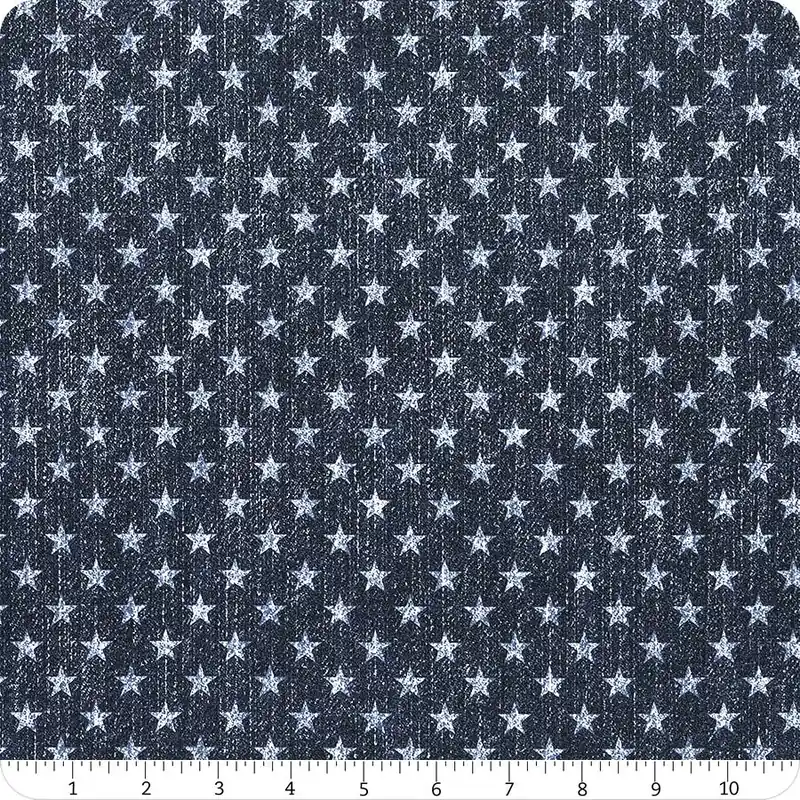 Hassle-Free Returns Singin' the Blues Dark Denim Stars Yardage | SKU# 24327-49