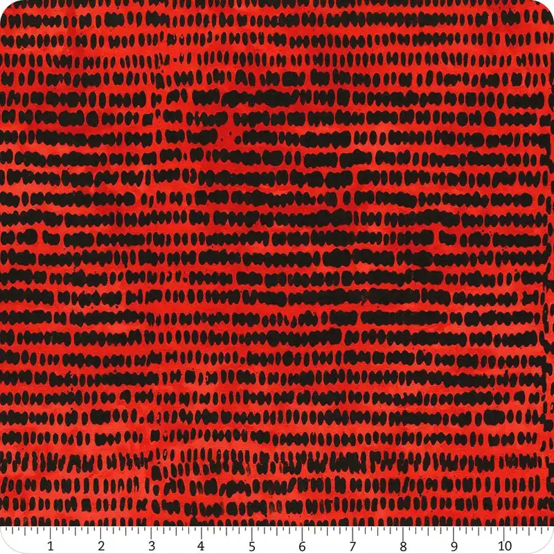 Wholesale Scarlet Flame Baliscapes Scarlet Dashes Batik Yardage | SKU# 2270Q-X