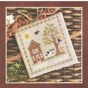 With a Moo Moo Here Fall on the Farm Part 6 Cross Stitch Pattern | Little House Needleworks New Arrival