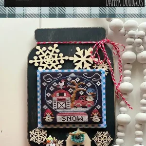 Worldwide Shipping Snowed In Snow Downloadable PDF Cross Stitch Pattern | Stitching with the Housewives Dapper Doodads