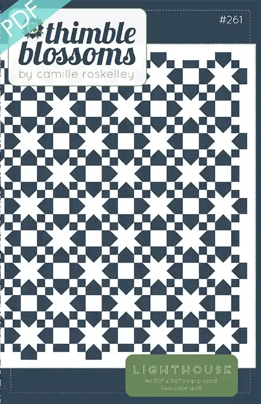 Lighthouse Downloadable PDF Quilt Pattern | Thimble Blossoms Authentic