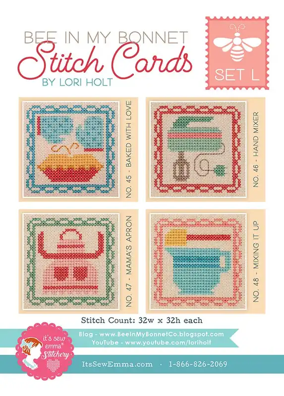 Same Day Shipping Bee in My Bonnet Stitch Cards Set L | Lori Holt of Bee in my Bonnet #ISE-463