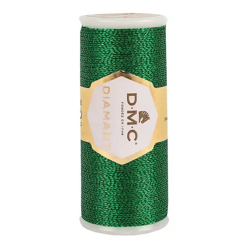 Worldwide Shipping DMC D699 Diamant Metallic Green Emerald Single Strand Embroidery Thread | DMC #380-D699