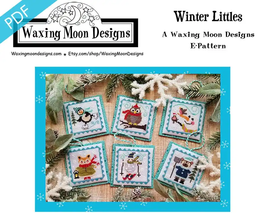 Winter Littles Downloadable PDF Cross Stitch Pattern | Waxing Moon Designs Limited Edition