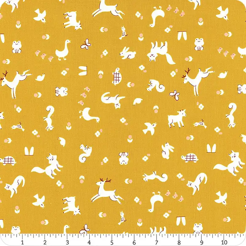 Woodland Park Goldenrod Menagerie Yardage | SKU# RS1081-12 Wholesale