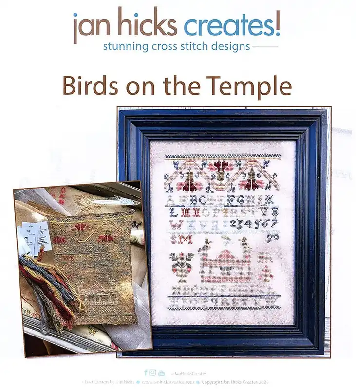 Birds on the Temple Cross Stitch Pattern | Jan Hicks Creates! In Demand
