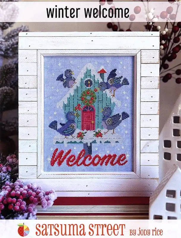 Winter Welcome Cross Stitch Pattern | Satsuma Street Direct From Manufacturer