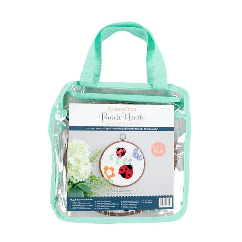 Bugs & Blooms Punch Needle Plus Embroidery Kit | Kimberbell #KPNK1015 Save Now