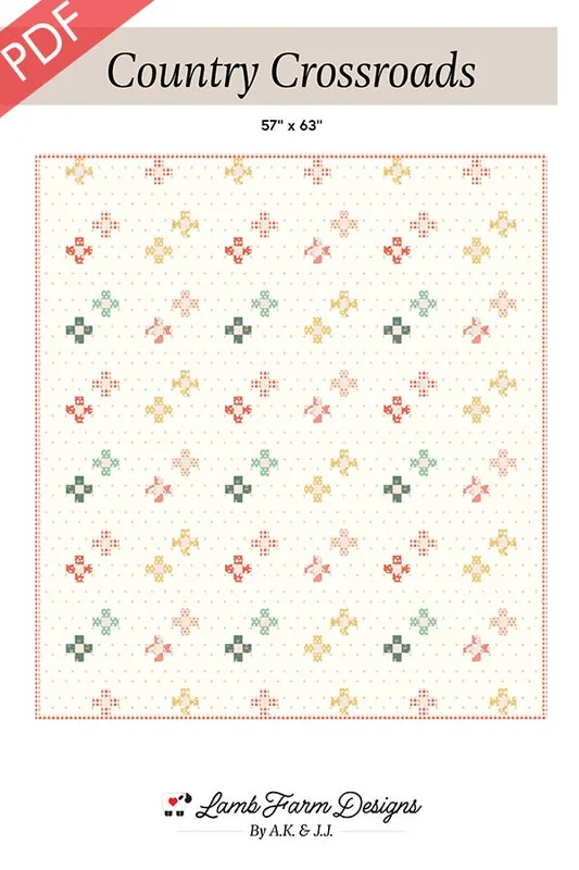 Country Crossroads Downloadable PDF Quilt Pattern | Lamb Farm Designs Price Cut