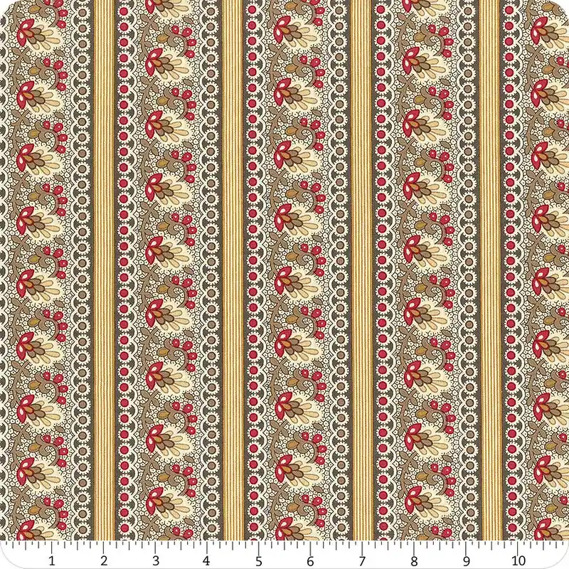 Authentic Farmhouse Ruby Lace Columns Yardage | SKU# 1356-NR