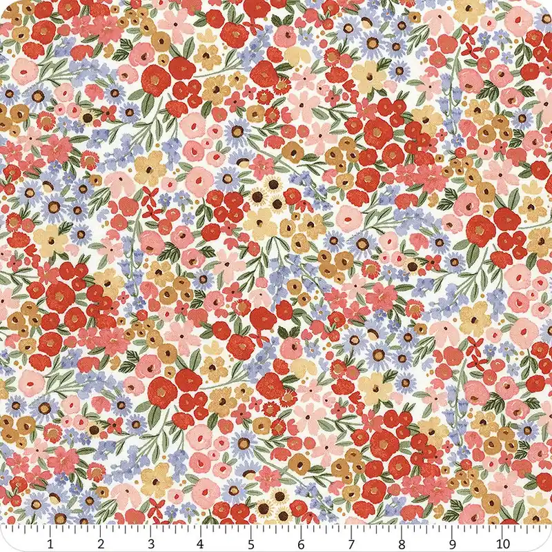 Warranty Included Floral Charms White Happy Ditsy Floral Yardage | SKU# C15762-WHITE