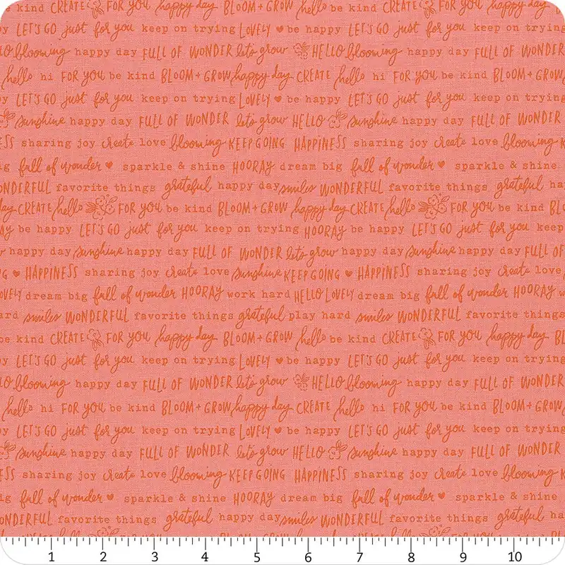 Floral Charms Tearose Pretty Words Yardage | SKU# C15765-TEAROSE Must Have