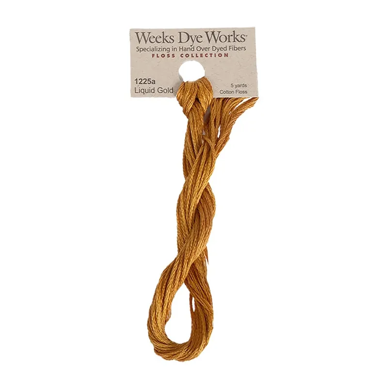 Liquid Gold Weeks Dye Works 6 Strand Hand-Dyed Embroidery Floss | Weeks Dye Works #WDW-1225a Price Cut