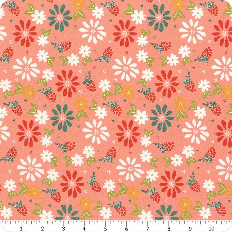 Order Now Raspberry Summer Carnation Spring Berries Yardage | SKU# 37690-12