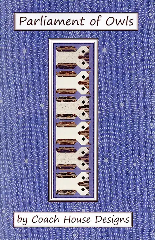 Professional Grade Parliament of Owls Table Runner Pattern | Coach House Designs #CHD-2509
