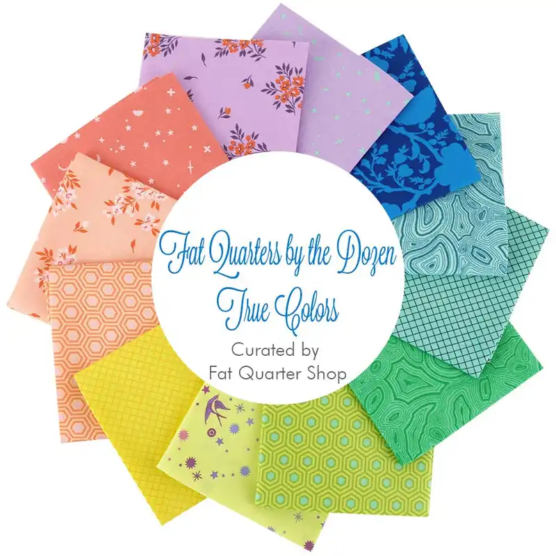 Trending True Colors Fat Quarters by the Dozen Companion Fat Quarter Bundle | Curated by Fat Quarter Shop featuring FreeSpirit Fabrics