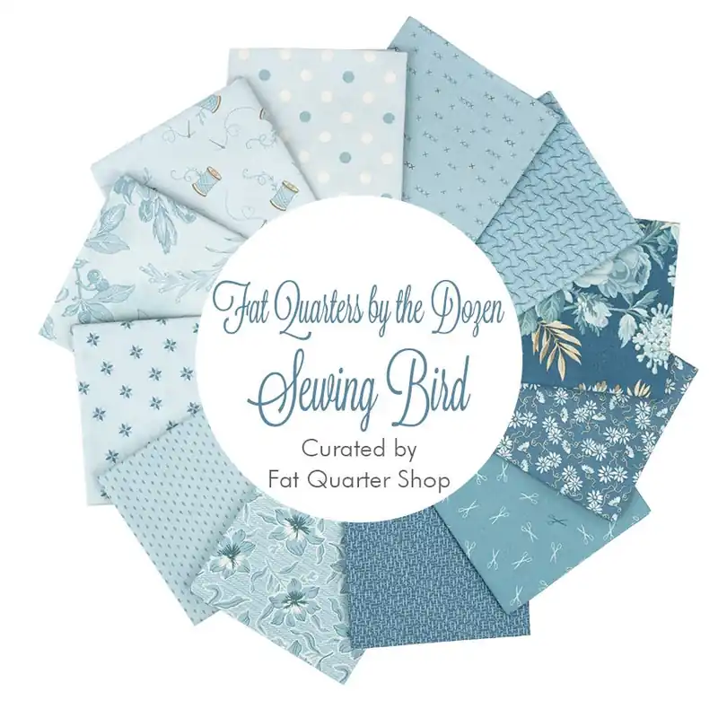Free Returns Sewing Bird Fat Quarters by the Dozen Companion Fat Quarter Bundle | Curated by Fat Quarter Shop featuring Andover Fabrics