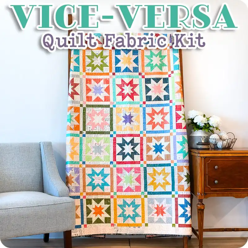 Vice-Versa Quilt Fabric Kit | Featuring Type-Ography by Lori Holt of Bee in my Bonnet Holiday Sale