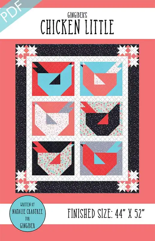 Chicken Little Downloadable PDF Quilt Pattern | Gingiber Exclusive Offer