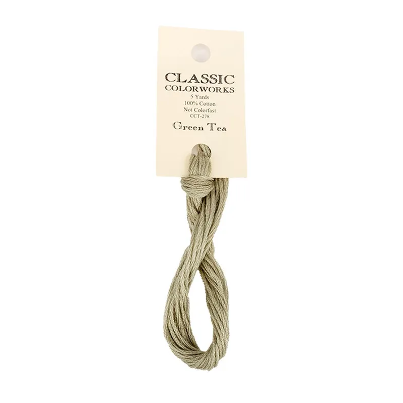 Limited Time Green Tea Classic Colorworks 6 Strand Hand-Dyed Embroidery Floss | Classic Colorworks #CCT-278